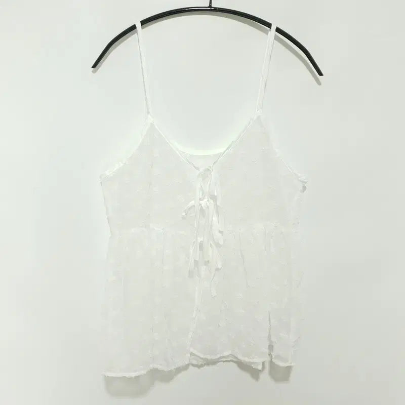 [BUNJANG] Sleeveless Layered Bustier Top / 시스루 레이어드 뷔스티에 F_S0328