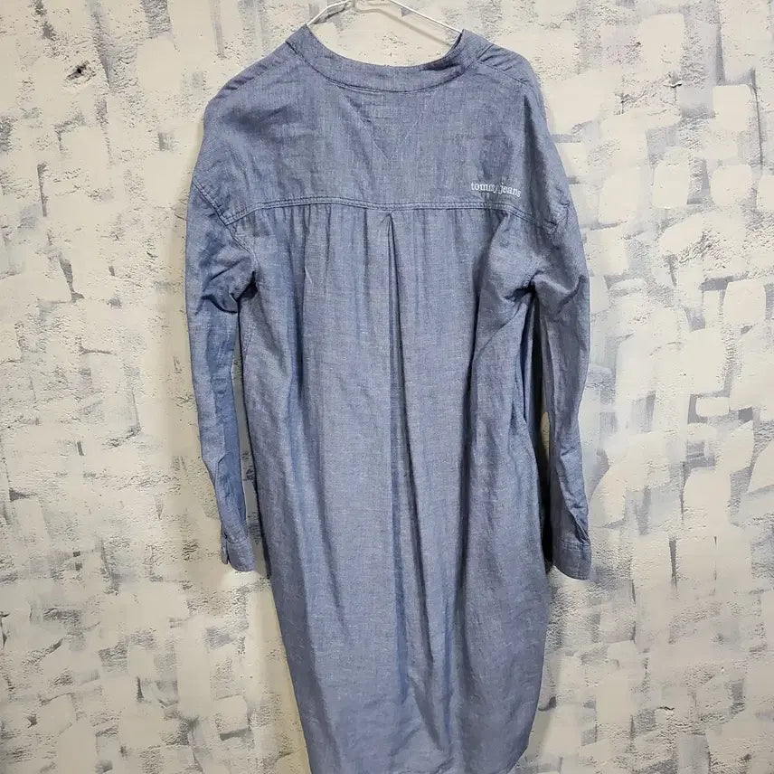 [BUNJANG] Tommy Hilfiger Linen Long Shirt Dress (S) / 타미힐피거 헨리넥 린넨  롱 셔츠 원피스  s