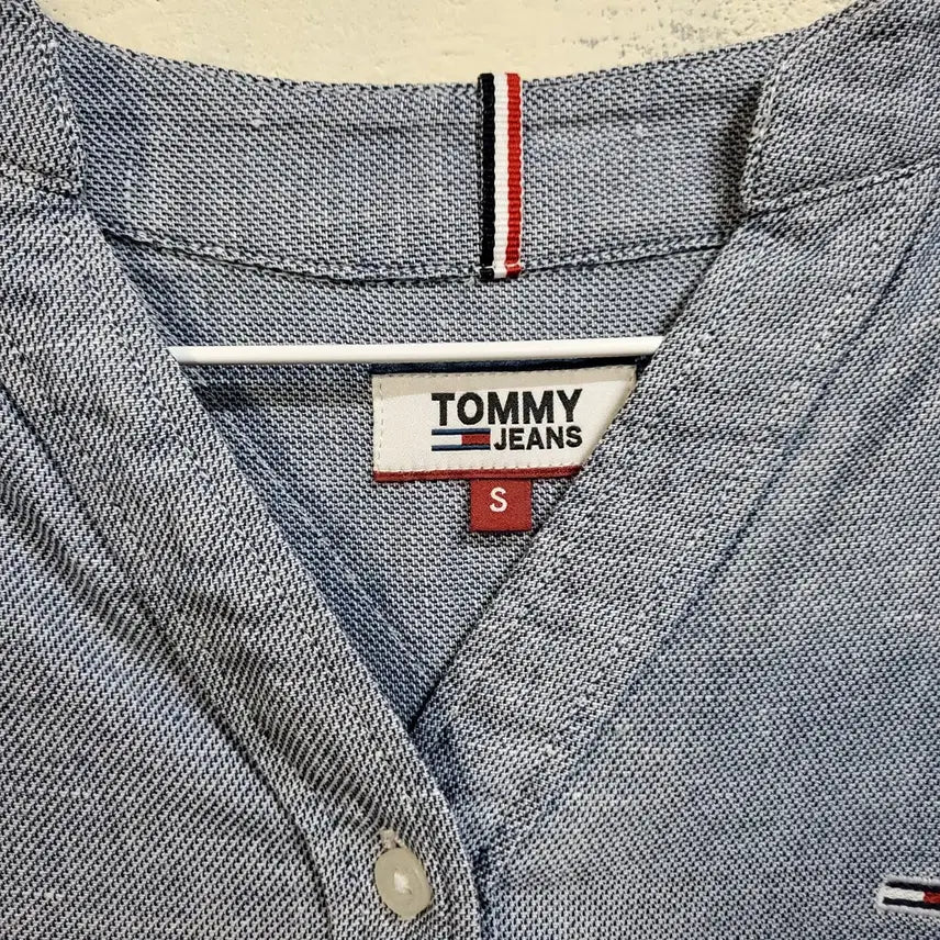 [BUNJANG] Tommy Hilfiger Linen Long Shirt Dress (S) / 타미힐피거 헨리넥 린넨  롱 셔츠 원피스  s