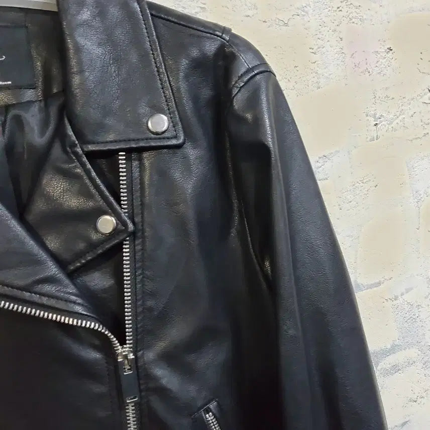 [BUNJANG] Roem Black Leather Rider Jacket (Size 88) / 로엠 블랙 레더 라이더 자켓 88