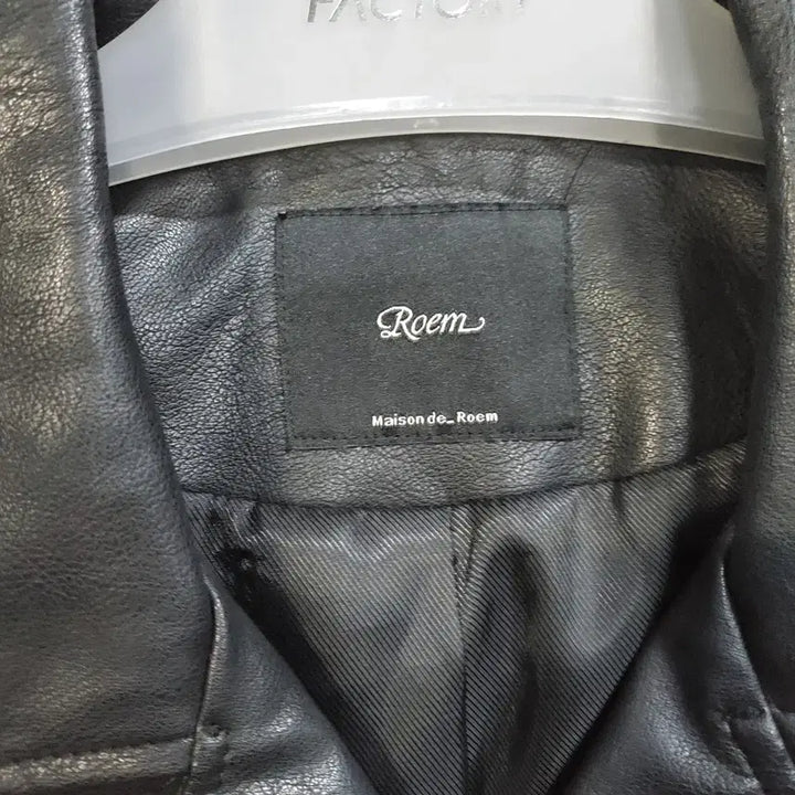 [BUNJANG] Roem Black Leather Rider Jacket (Size 88) / 로엠 블랙 레더 라이더 자켓 88