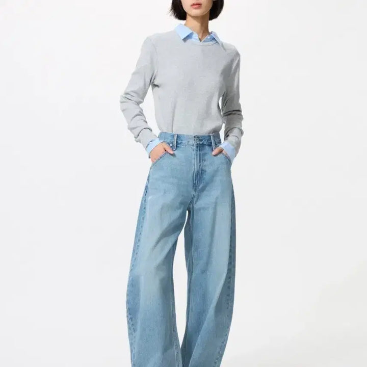 [BUNJANG] Uniqlo Tucked Curve Jeans 21 Short / 유니클로 배기커브진 21 숏기장