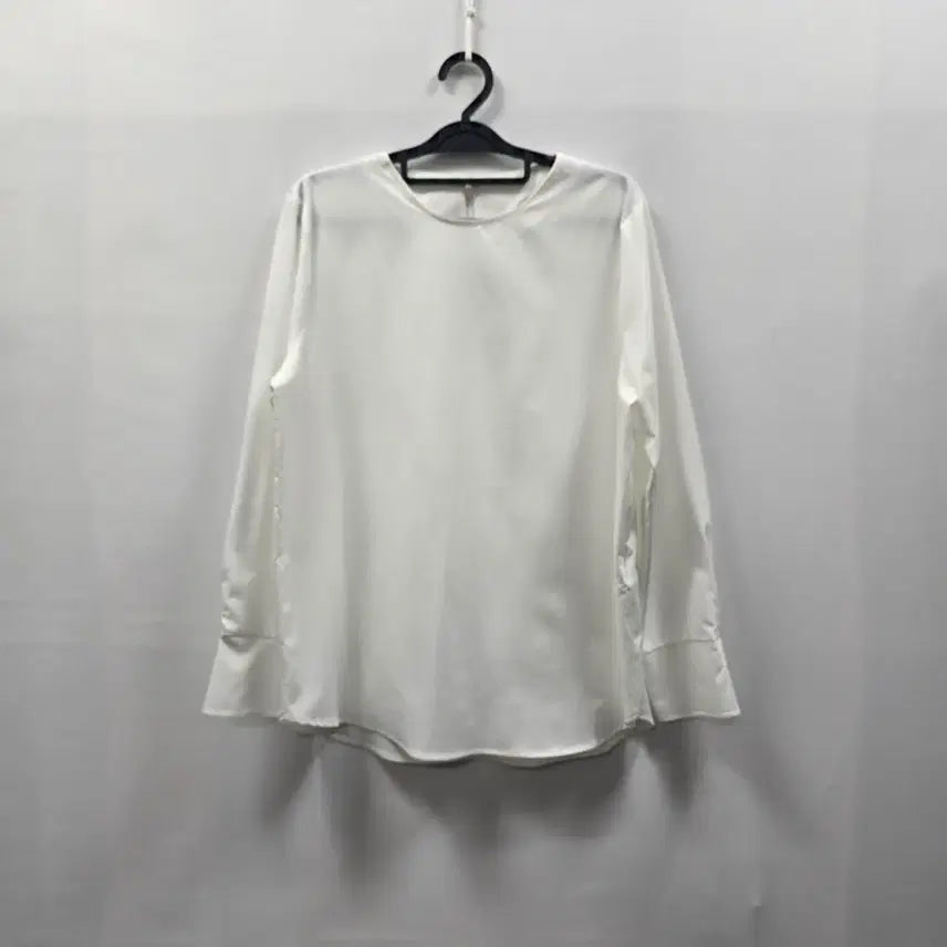 [BUNJANG] thg White Round Neck Long Sleeve Blouse / 0452 thg me 화이트 라운드넥 긴팔 블라우스 77