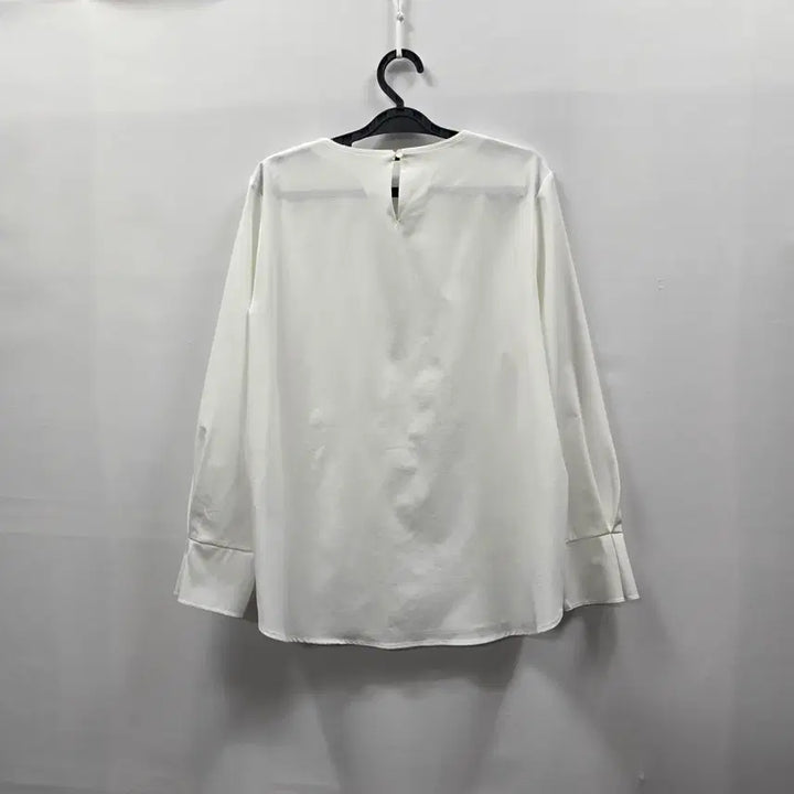 [BUNJANG] thg White Round Neck Long Sleeve Blouse / 0452 thg me 화이트 라운드넥 긴팔 블라우스 77