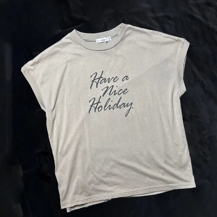 [BUNJANG] Vintage Brown Sleeveless T-shirt / 일본빈티지 브라운 나시형 티셔츠