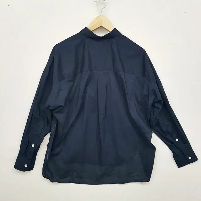 [BUNJANG] Earth Music Ecology Oversized Shirt Navy / Earth Music Ecology 오버핏 셔츠 네이비