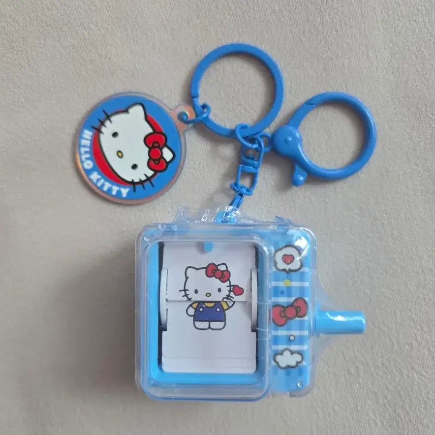 [BUNJANG] Hello Kitty Blue Screen Roller Keychain / 헬로키티 블루 스크린 롤러 키링