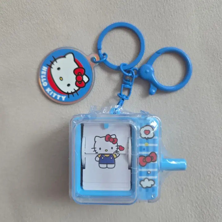 [BUNJANG] Hello Kitty Blue Screen Roller Keychain / 헬로키티 블루 스크린 롤러 키링