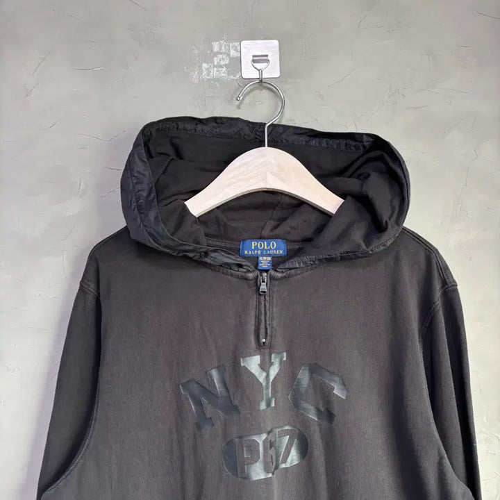 [BUNJANG] Polo Ralph Lauren NYC Half-Zip Hoodie / 폴로 랄프로렌 NYC 반집업 후드