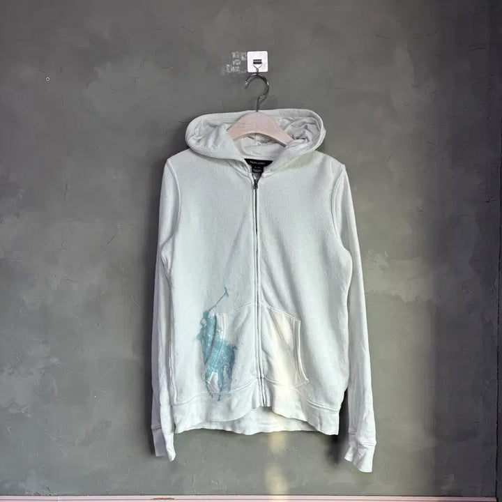 [BUNJANG] Polo Ralph Lauren Big Pony Hoodie White / 폴로 랄프로렌 빅포니 후드집업 화이트