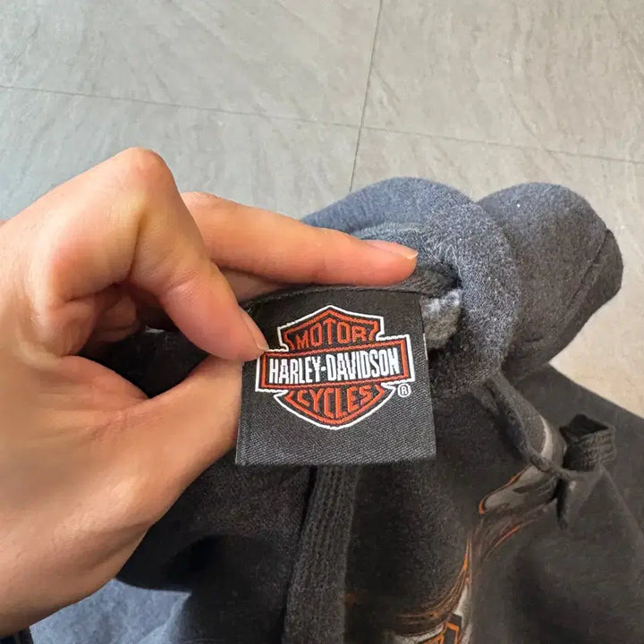 [BUNJANG] Harley-Davidson Dark Gray Hoodie / 할리데이비슨 다크 그레이 후디 후드티