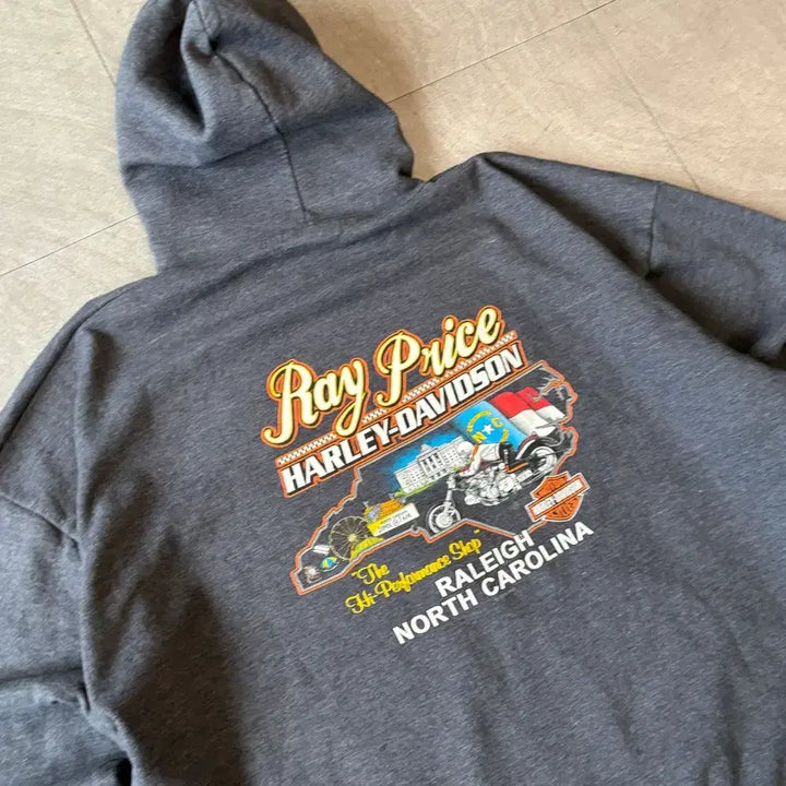 [BUNJANG] Harley-Davidson Dark Gray Hoodie / 할리데이비슨 다크 그레이 후디 후드티