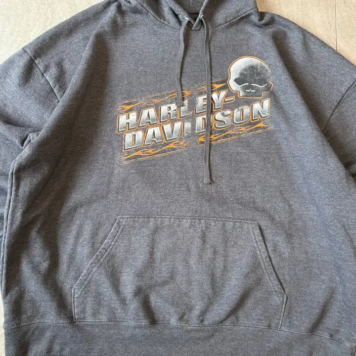 [BUNJANG] Harley-Davidson Dark Gray Hoodie / 할리데이비슨 다크 그레이 후디 후드티