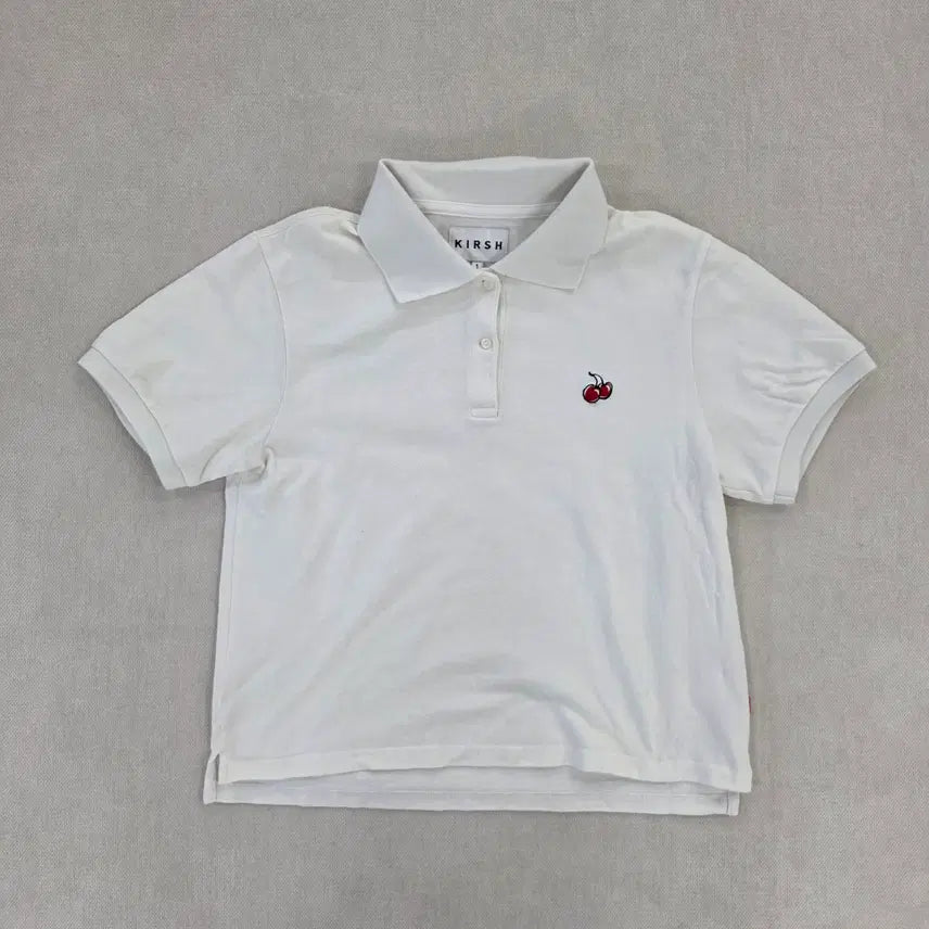 [BUNJANG] Kirsh Crop Cherry Short-Sleeve Polo Shirt / [1] 키르시 크롭 체리 반팔 카라티 0220J