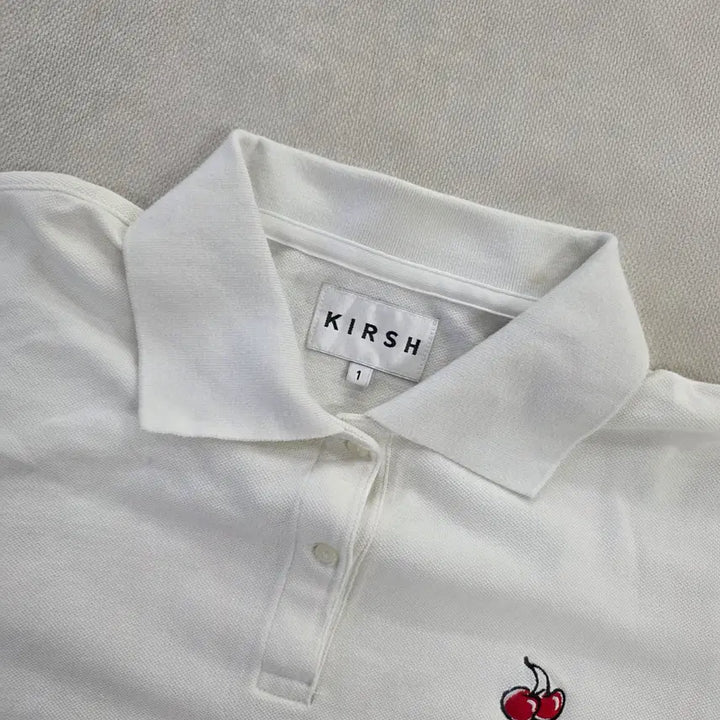 [BUNJANG] Kirsh Crop Cherry Short-Sleeve Polo Shirt / [1] 키르시 크롭 체리 반팔 카라티 0220J