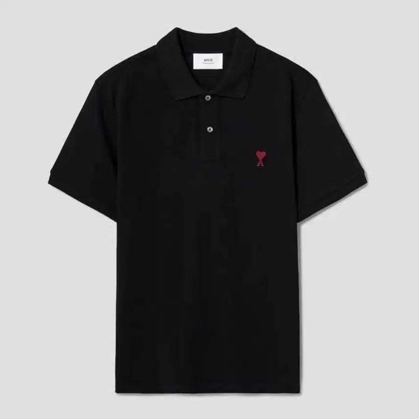 [BUNJANG] Ami Small Heart Logo Short Sleeve Polo Shirt / 아미 스몰 하트 로고 반팔 카라티 신상