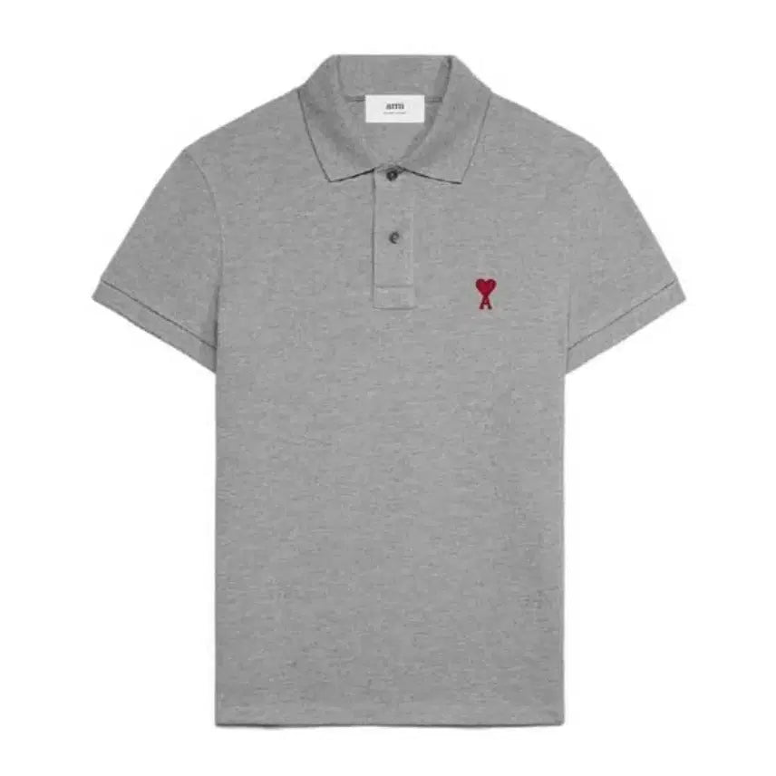 [BUNJANG] Ami Small Heart Logo Short Sleeve Polo Shirt / 아미 스몰 하트 로고 반팔 카라티 신상