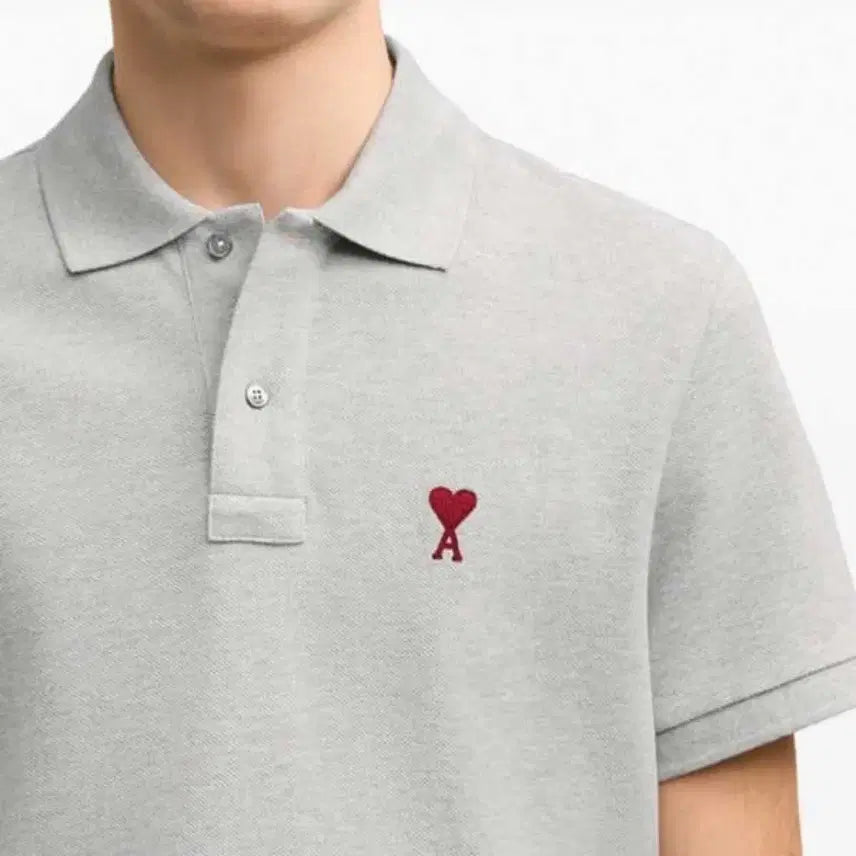 [BUNJANG] Ami Small Heart Logo Short Sleeve Polo Shirt / 아미 스몰 하트 로고 반팔 카라티 신상