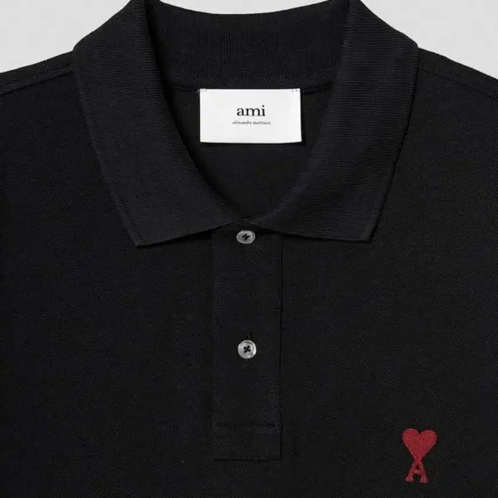 [BUNJANG] Ami Small Heart Logo Short Sleeve Polo Shirt / 아미 스몰 하트 로고 반팔 카라티 신상