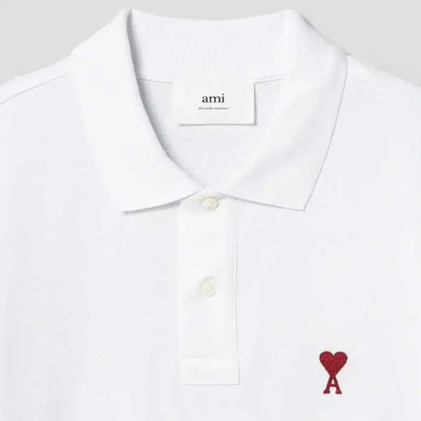 [BUNJANG] Ami Small Heart Logo Short Sleeve Polo Shirt / 아미 스몰 하트 로고 반팔 카라티 신상