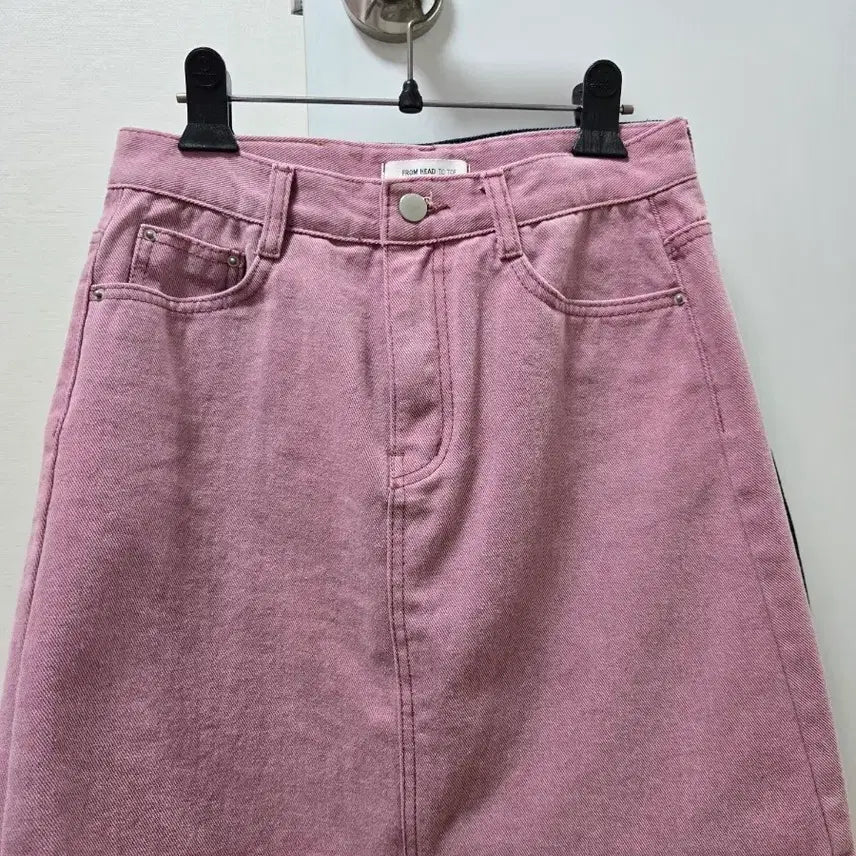 [BUNJANG] Pink Denim Mini Skirt / 봄 분홍 청 스커트 판매 55반 66사이즈