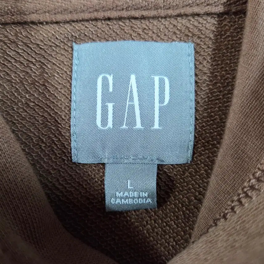 [BUNJANG] GAP Arch Logo Brown Pullover Hoodie / 갭 GAP 아치 로고 브라운 풀오버 후드티