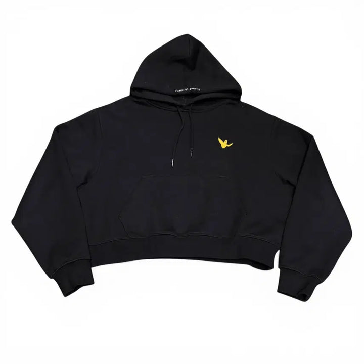 [BUNJANG] WomanFree What It Is Black Back Logo Hoodie / 우먼FREE 와릿이즌 블랙 백로고 후드티