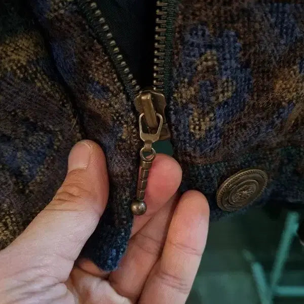 [BUNJANG] Vintage Donpi Suede Blanket Trimmed Coat / 빈티지 돈피 블랭킷 실사이즈 오버핏 77 털 트리밍코트