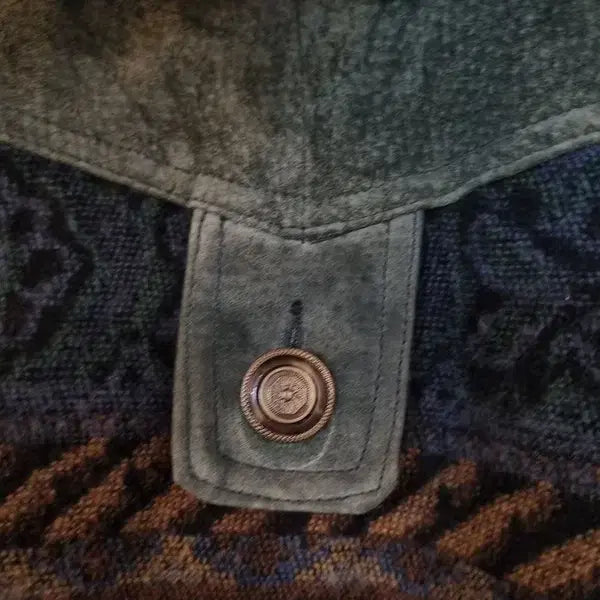 [BUNJANG] Vintage Donpi Suede Blanket Trimmed Coat / 빈티지 돈피 블랭킷 실사이즈 오버핏 77 털 트리밍코트