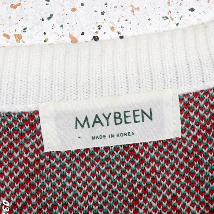 [BUNJANG] Mayvin Diamond Pattern V-neck Knit Vest / 여성66 / 메이빈 국산 다이아패턴 브이넥니트조끼WT 9-33