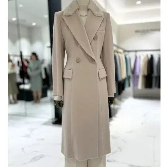 [BUNJANG] Mojo S.phine Mink Trimmed Coat / 모조에스핀 밍크트리밍코트