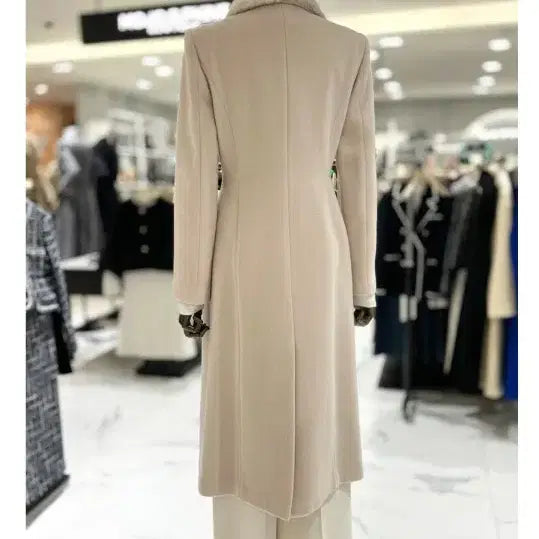 [BUNJANG] Mojo S.phine Mink Trimmed Coat / 모조에스핀 밍크트리밍코트