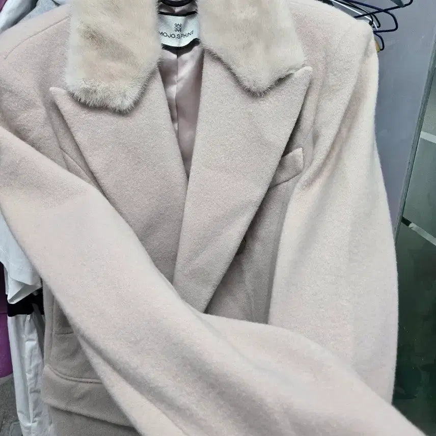 [BUNJANG] Mojo S.phine Mink Trimmed Coat / 모조에스핀 밍크트리밍코트