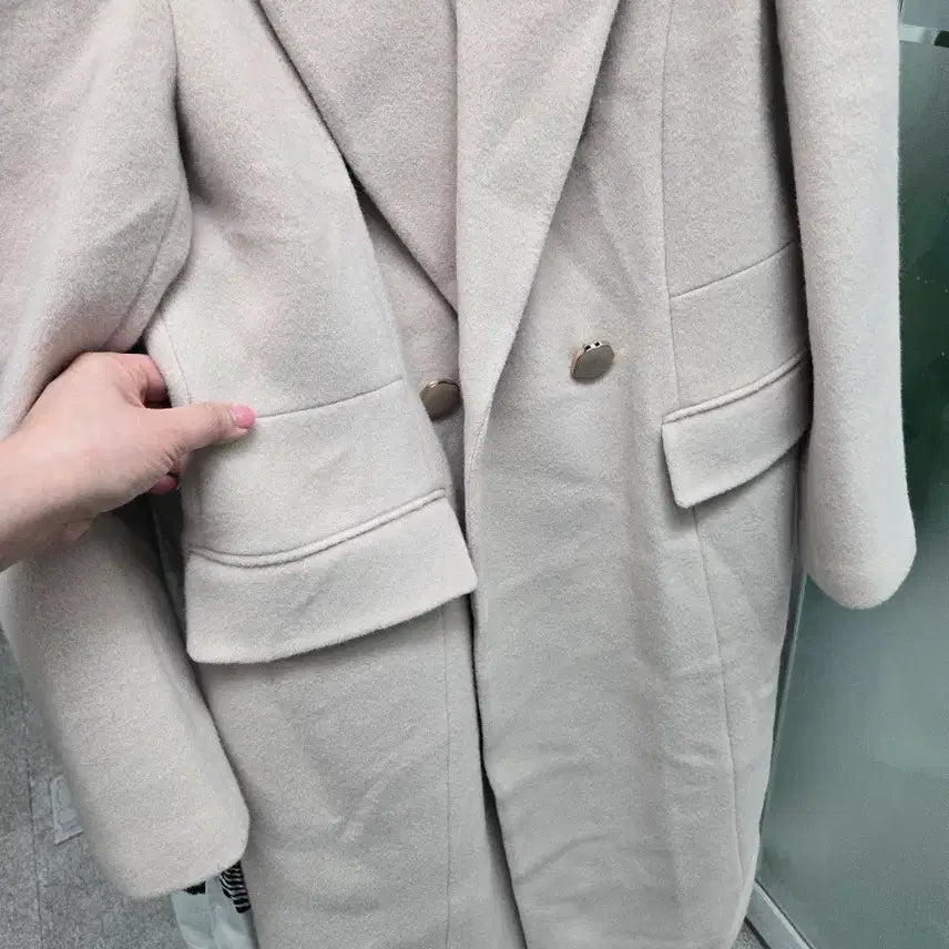[BUNJANG] Mojo S.phine Mink Trimmed Coat / 모조에스핀 밍크트리밍코트