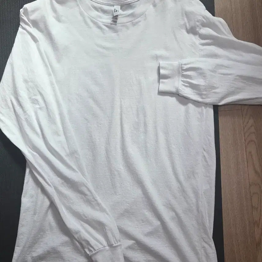 [BUNJANG] American Apparel Long Sleeve White T-Shirt / 아메리칸 어페럴 30 수 흰색 긴팔티 100사이즈