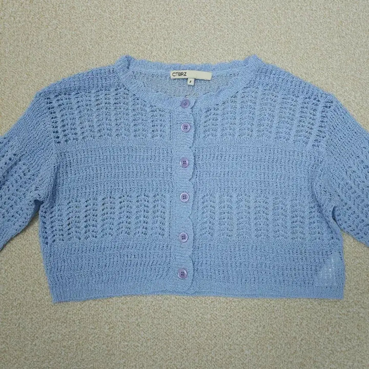 [BUNJANG] City Breeze Crochet Knit Cardigan / (F)시티브리즈 여성 가디건 긴팔 크롭 니트 크로셰 L3W2646