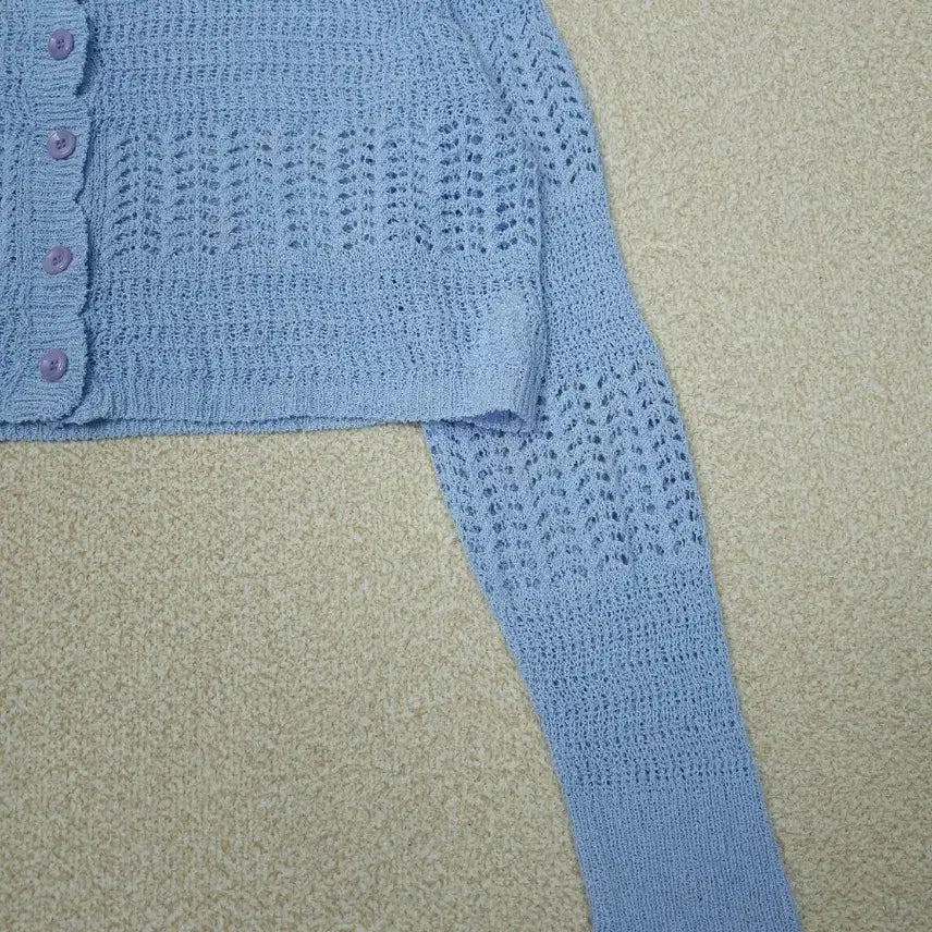 [BUNJANG] City Breeze Crochet Knit Cardigan / (F)시티브리즈 여성 가디건 긴팔 크롭 니트 크로셰 L3W2646