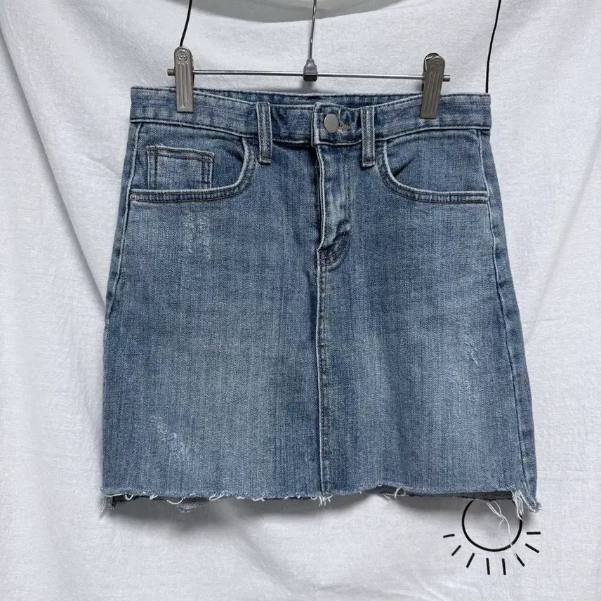 [BUNJANG] Vintage Denim Mini Skirt / 여성 청치마 데님 미니 스커트 빈티지치마 스판 치마