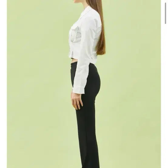 [BUNJANG] Collet Long Slim Banding Bootcut Slacks / (새상품) 콜릿 롱 슬림 밴딩 부츠컷 슬랙스