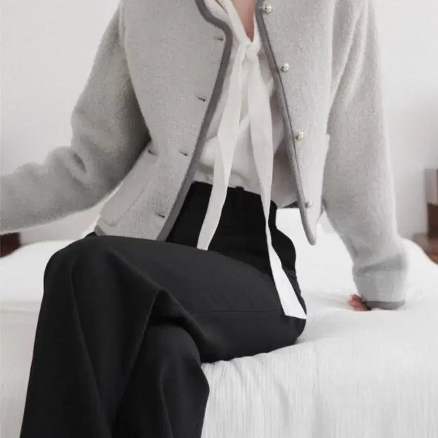 [BUNJANG] UUR Suede Alpaca Tweed Jacket / 유유알 uur suede alpaca tweed jacket