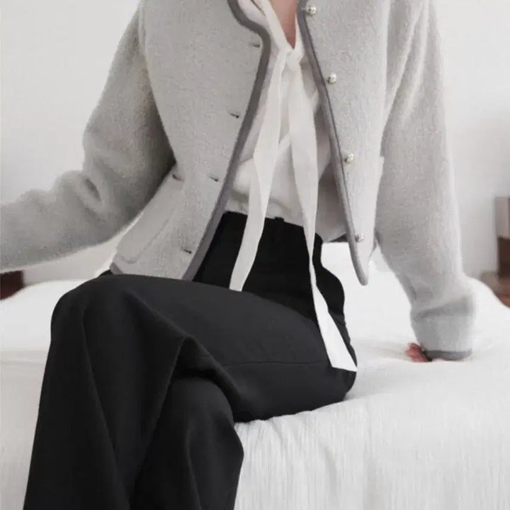 [BUNJANG] UUR Suede Alpaca Tweed Jacket / 유유알 uur suede alpaca tweed jacket