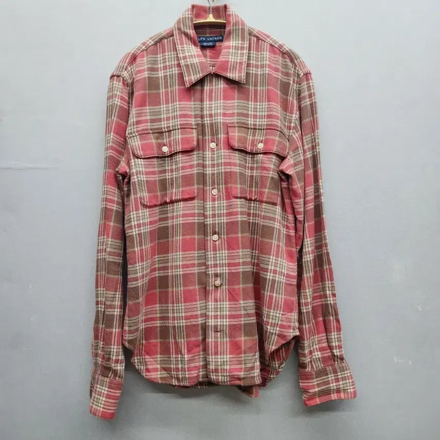[BUNJANG] Polo Ralph Lauren Check Flannel Work Shirt / 폴로랄프로렌 체크 플란넬 워크 셔츠 2(M)