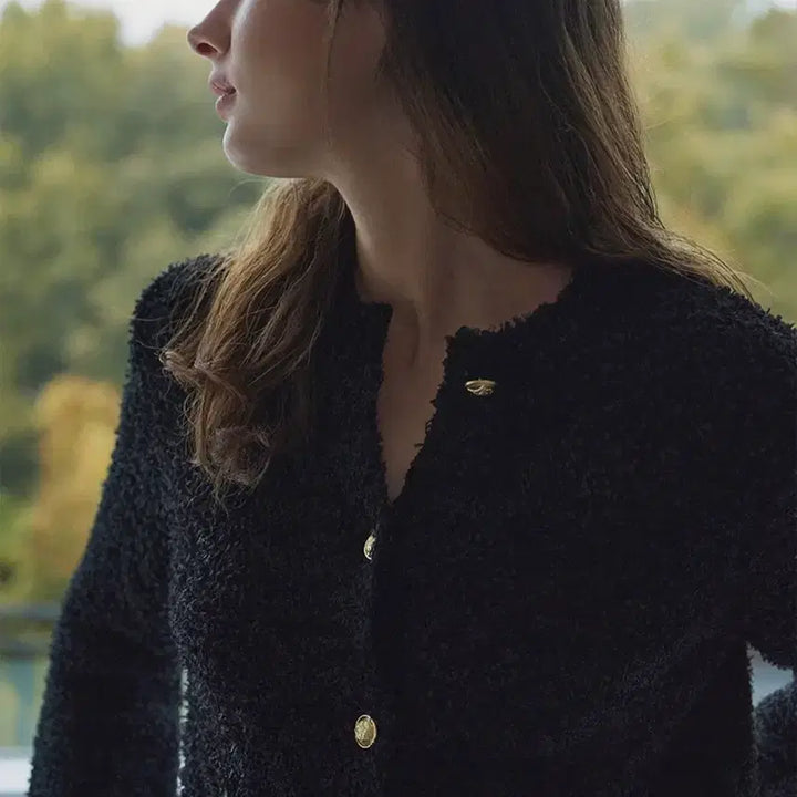 [BUNJANG] Hawa Eve Boucle Cardigan (Black) / 하와 이브 부클레 가디건 (블랙)