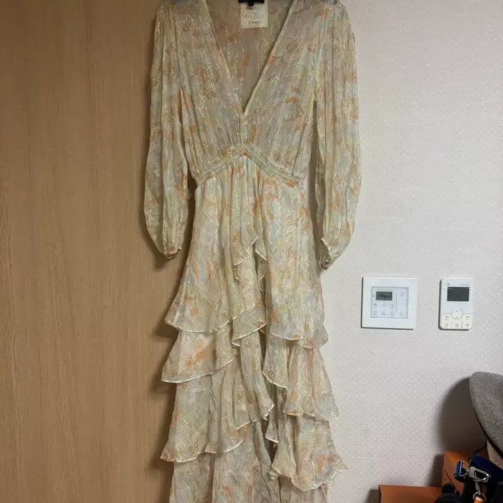 [BUNJANG] Maje Flower Print Long Dress / 마쥬 플라워 프린트 롱 원피스