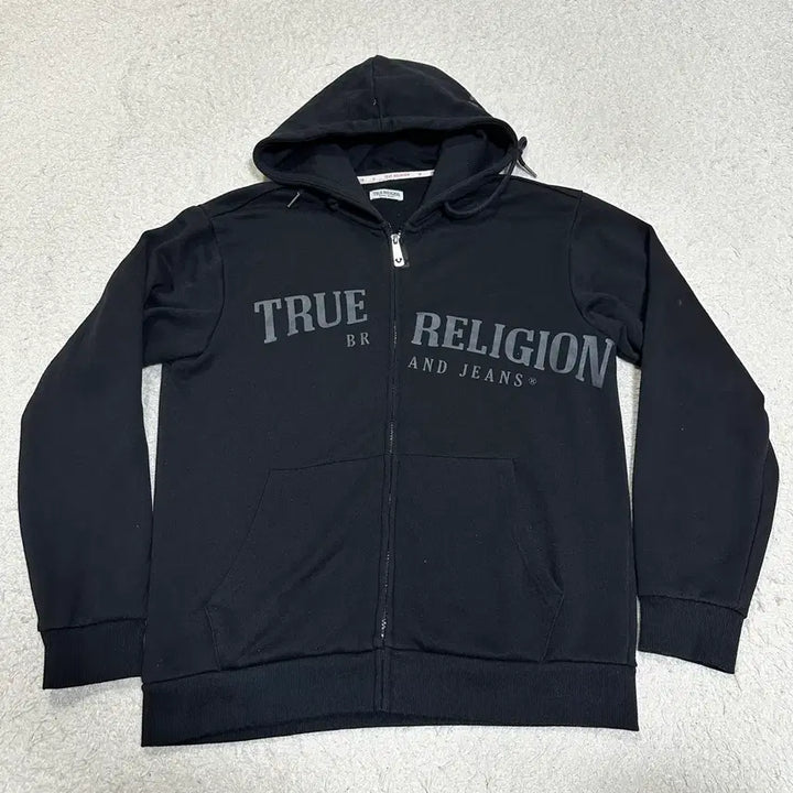 [BUNJANG] True Religion Black Full-Zip Hoodie L (100) / 트루릴리젼 블랙 후드집업 L 100