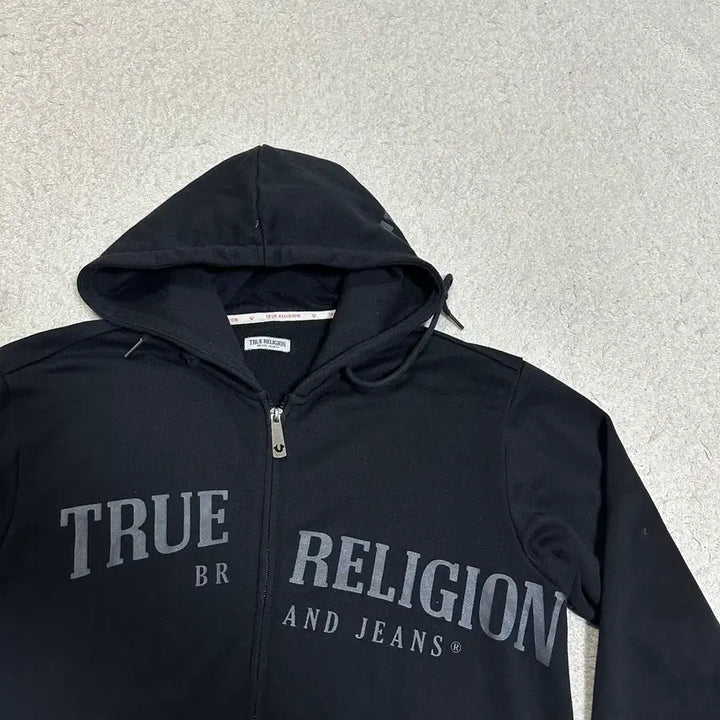 [BUNJANG] True Religion Black Full-Zip Hoodie L (100) / 트루릴리젼 블랙 후드집업 L 100