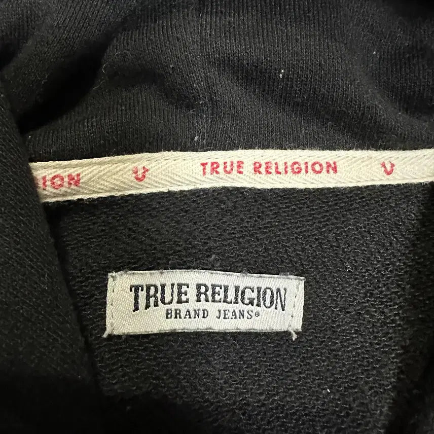 [BUNJANG] True Religion Black Full-Zip Hoodie L (100) / 트루릴리젼 블랙 후드집업 L 100