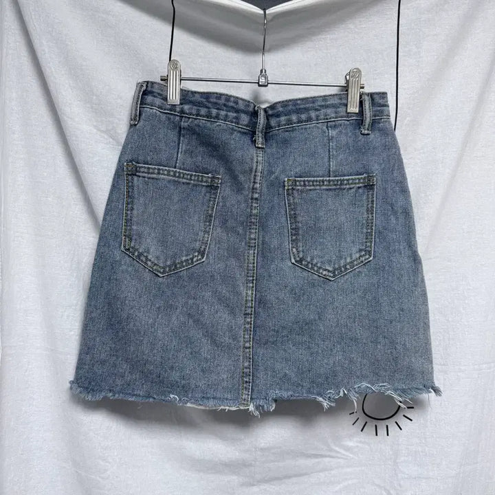 [BUNJANG] Vintage Denim Mini Skirt / 청데님 빈티지 단추포인트 미니스커트 데님치마 청치마 여름치마