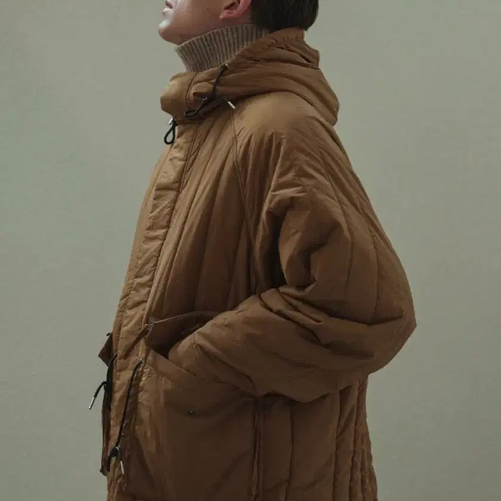 [BUNJANG] Uniform Bridge Quilted Hooded Parka Orange XL / 유니폼브릿지 퀼팅 후디드 파카 오렌지 XL