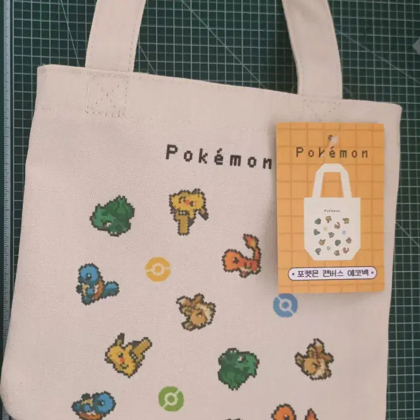 [BUNJANG] CU Pokemon Canvas Eco Bag / 씨유 포켓몬 캔버스 에코백